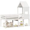 vidaXL Lit haut sans matelas blanc 90x190 cm bois de pin massif