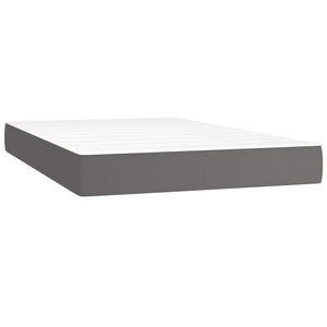 vidaXL Matelas &agrave; ressorts ensach&eacute;s mi-ferme gris 120x200x20cm