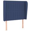 vidaXL Sommier &agrave; lattes de lit avec matelas Bleu 90x200 cm Tissu