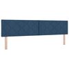 vidaXL Lit &agrave; ressorts avec matelas Bleu 200 x 200 cm tissu