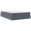 vidaXL Lit avec rangement et matelas Gris fonc&eacute; 140 x 200 cm Velours