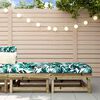 vidaXL Repose-pieds de jardin et coussins lot de 2 bois pin imprégné