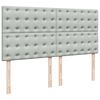 vidaXL Sommier &agrave; lattes de lit et matelas Gris clair 200x200cm Velours