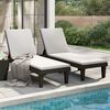 vidaXL Chaises longues lot de 2 noir 155x58x83 cm polypropyl&egrave;ne