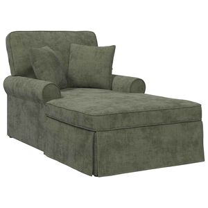 vidaXL Chaise lounge avec jupe avec coussin Vert 157 x 91 x 91 cm ARES