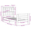 vidaXL Lit biblioth&egrave;que sans matelas 90x190 cm bois de pin massif