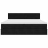 VidaXL Cadre de lit ottoman avec matelas noir 200x200cm velours