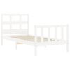 vidaXL Cadre de lit sans matelas blanc bois de pin massif