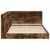 vidaXL Lit Biblioth&egrave;que Ch&ecirc;ne fum&eacute; 140 x 200 cm Bois d'ing&eacute;nierie