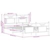 vidaXL Cadre de lit sans matelas ch&ecirc;ne sonoma 140x190 cm