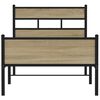 vidaXL Cadre de lit sans matelas ch&ecirc;ne sonoma 100x200 cm