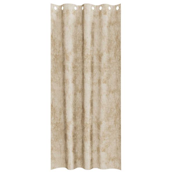 vidaXL Rideaux en velours 2 pcs Cr&egrave;me 260 x 140 cm Velours