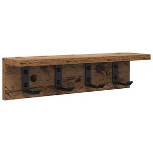 vidaXL Porte-manteau mural Montage mural Bois ancien Bois d'ing&eacute;nierie
