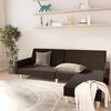 vidaXL Canap&eacute;-lit &agrave; 2 places avec repose-pied Marron fonc&eacute; Tissu