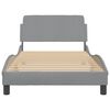 vidaXL Cadre de lit Dover gris clair 100x200 cm tissu