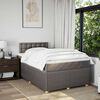 vidaXL Sommier &agrave; lattes de lit avec matelas Taupe 120x200 cm Tissu