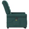 vidaXL Fauteuil inclinable de massage Vert fonc&eacute; Tissu