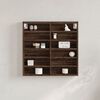 vidaXL Armoire &agrave; vitrine ch&ecirc;ne marron 60x8,5x58 cm bois d'ing&eacute;nierie