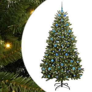 vidaXL Sapin de No&euml;l artificiel 210 cm 300 LED Blanc chaud Vert