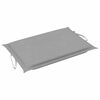 vidaXL Chaise longue avec coussin Gris Bois d'acacia solide