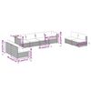 vidaXL Salon de jardin 8 pcs avec coussins r&eacute;sine tress&eacute;e marron