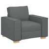 vidaXL Canap&eacute; 3 pcs Gris fonc&eacute; 220 x 80 x 84 cm Tissu en lin m&eacute;lang&eacute;