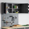 vidaXL Ensemble d'armoires &agrave; outils 3 pcs Noir Acier enduit de poudre