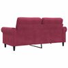 vidaXL Canap&eacute; &agrave; 2 places Rouge bordeaux 140 cm Velours