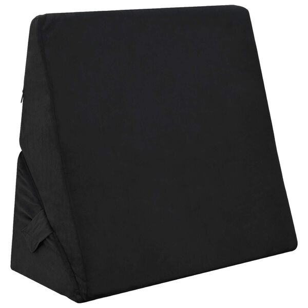 vidaXL Coussin en coin Noir 55 x 55 x 26 cm Mousse &agrave; m&eacute;moire de forme