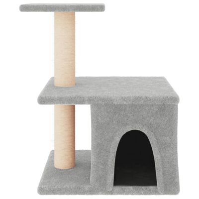 vidaXL Arbre à chat avec griffoirs en sisal gris clair 48 cm