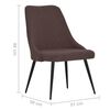 vidaXL Chaises &agrave; manger lot de 6 marron fonc&eacute; tissu