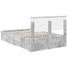 vidaXL Cadre de lit Gris b&eacute;ton 120 x 190 cm Bois d'ing&eacute;nierie