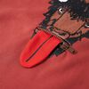 Sweatshirt &agrave; capuche pour enfants rouge br&ucirc;l&eacute; 140