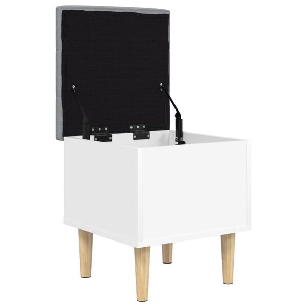 vidaXL Banc de rangement blanc 42x42x46 cm bois d'ingénierie