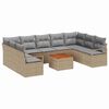 vidaXL Ensemble de canap&eacute; de jardin 10 pc Beige et Gris clair