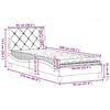 vidaXL Lit avec matelas taupe 90x200 cm tissu