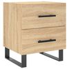 vidaXL Tables de chevet 2 pcs ch&ecirc;ne sonoma 40x35x47,5 cm