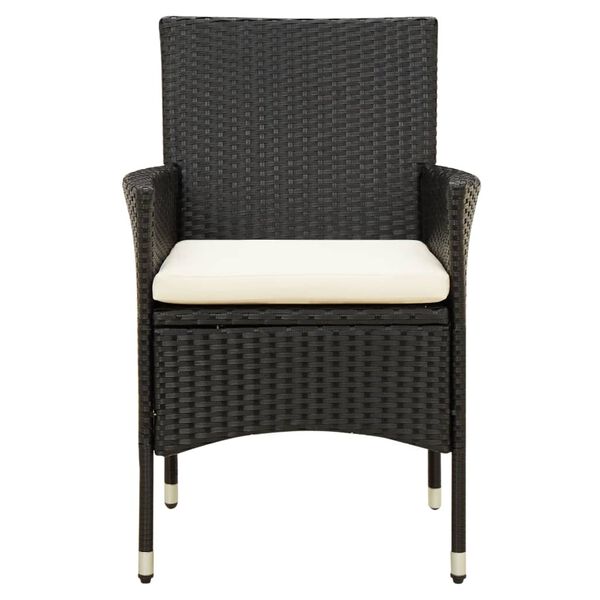 vidaXL Ensemble &agrave; manger d'ext&eacute;rieur 5pcs avec coussins R&eacute;sine tress&eacute;e