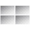 vidaXL Nez de marche Rectangulaire 4 pcs Argent&eacute; 80 x 50 cm Aluminium
