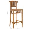 vidaXL Ensemble de bar de jardin 3 pcs Bois de teck solide