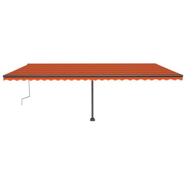 vidaXL Auvent manuel rétractable sur pied 600x300 cm Orange et marron