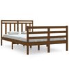 vidaXL Cadre de lit sans matelas marron miel 120x190 cm bois massif