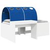 vidaXL Lit avec Tunnel 3 pc Blanc et bleu Bois d'ing&eacute;nierie