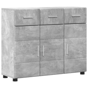 vidaXL Buffet FLORIN 88,5 x 30,5 x 73 cm Gris b&eacute;ton Bois d'ing&eacute;nierie