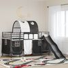 vidaXL Lit mezzanine pour enfants Noir 107 x 200 cm M&eacute;tал