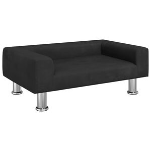 vidaXL Canap&eacute; pour enfants noir 70x45x26,5 cm velours