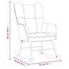 vidaXL Chaise &agrave; bascule Gris clair Velours