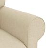 vidaXL Canap&eacute; 2 pcs Cr&egrave;me 215 x 82 x 80 cm tissu