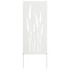 vidaXL &Eacute;cran de confidentialit&eacute; de jardin Floral Blanc 50 x 140 cm