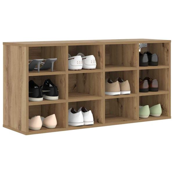 vidaXL Cabinet &agrave; chaussures Ch&ecirc;ne artisanal 103 x 30 x 51 cm